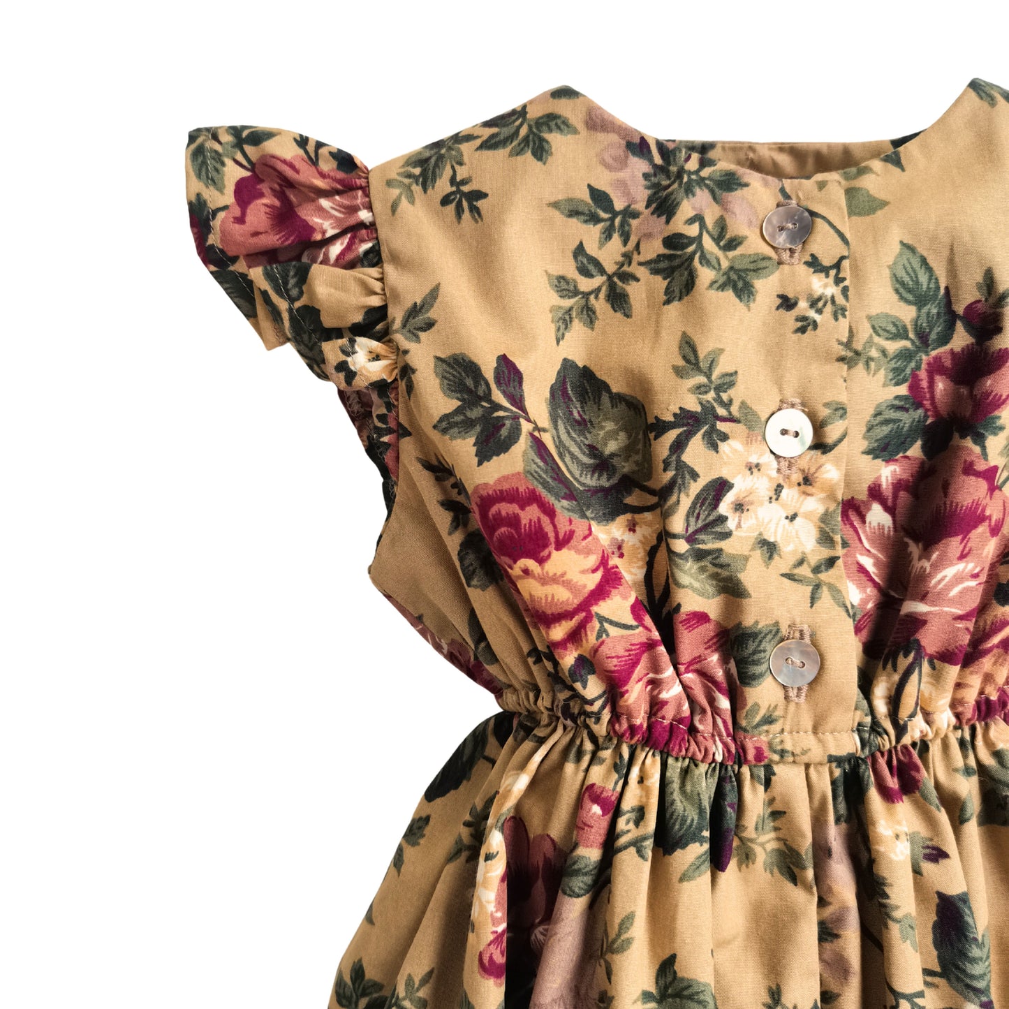 Cotton Little Robin's Romper, Floral Print