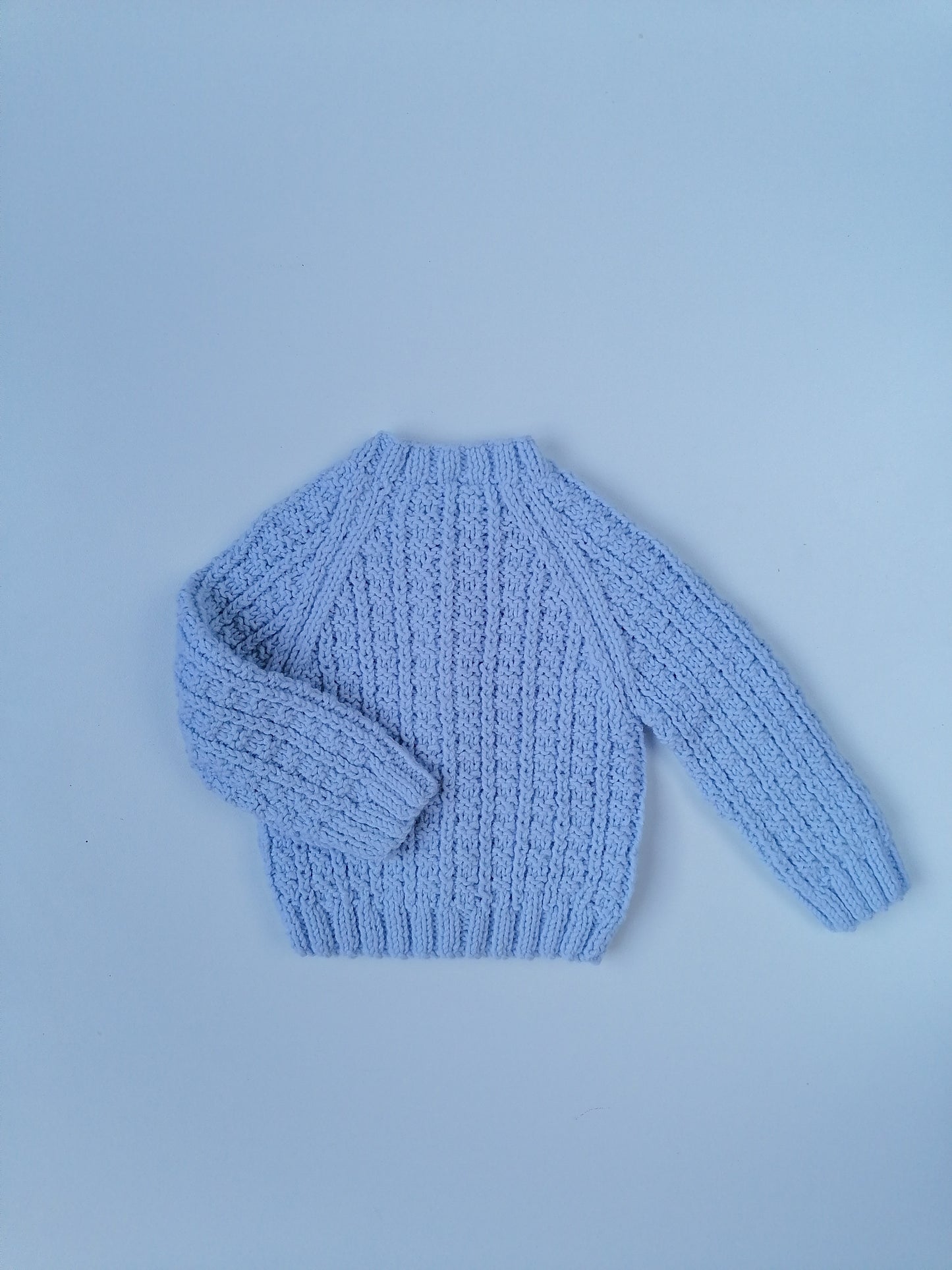 Little Swift Jersey - Powder Blue (brown buttons)