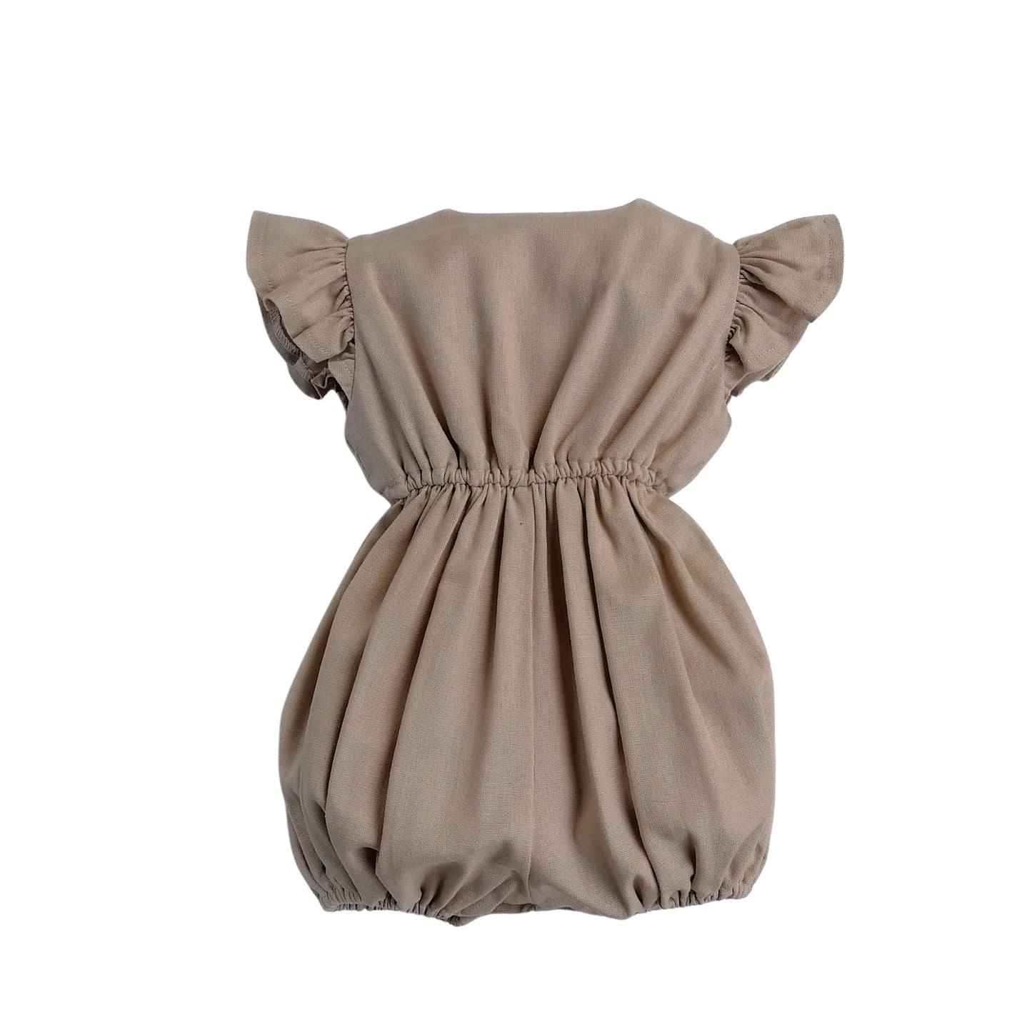Linen Little Robin's Romper, Stone