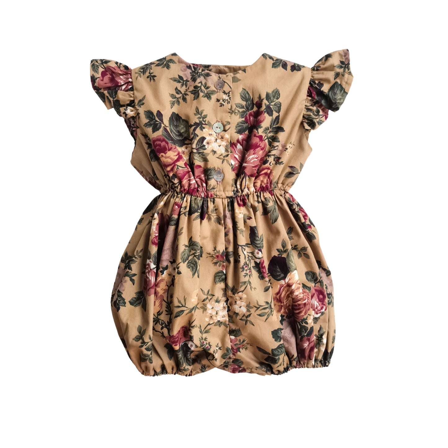 Cotton Little Robin's Romper, Floral Print