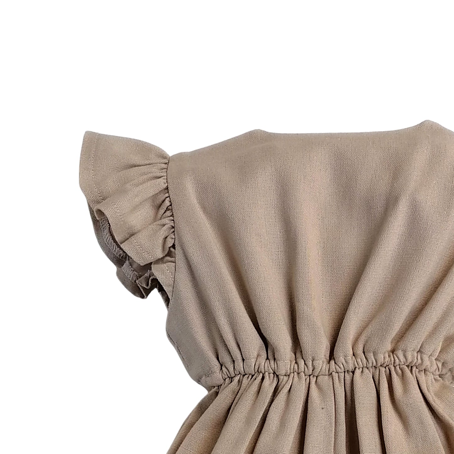 Linen Little Robin's Romper, Stone