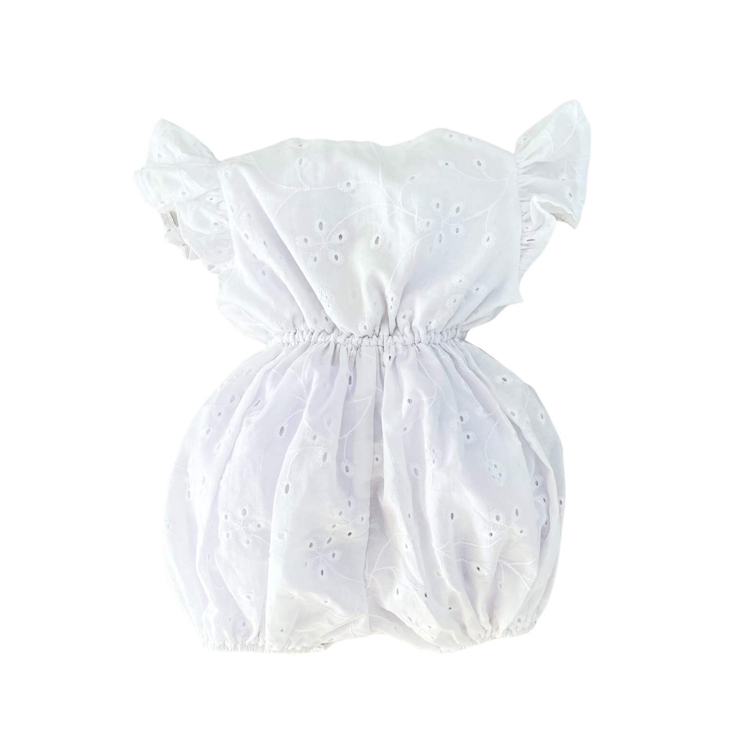White Anglaise Little Robin's Romper