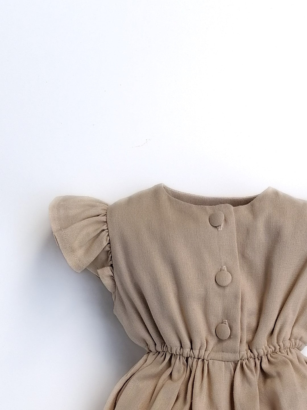 Linen Little Robin's Romper, Stone