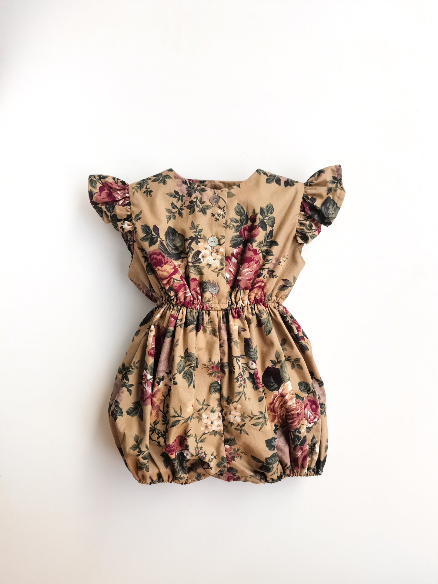Cotton Little Robin's Romper, Floral Print