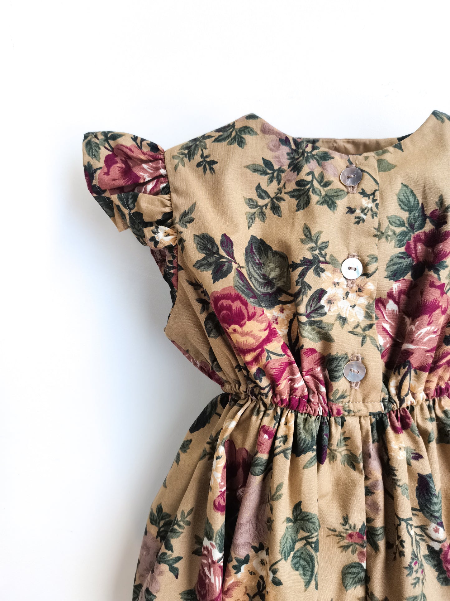 Cotton Little Robin's Romper, Floral Print